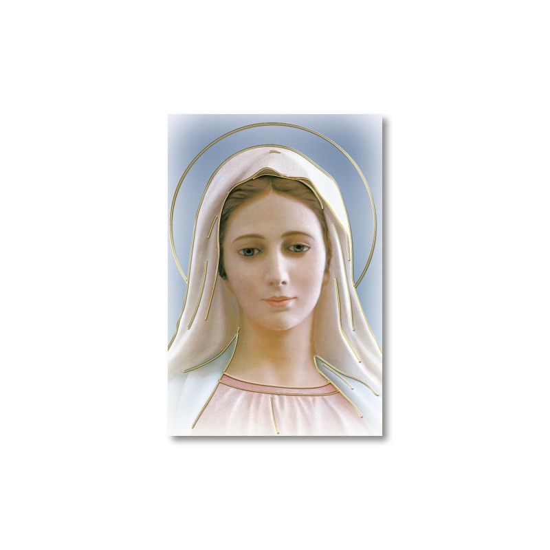 Santino Mignon Madonna di Medjugorie con oro a caldo Santino Mignon Madonna di Medjugorie con oro a caldo