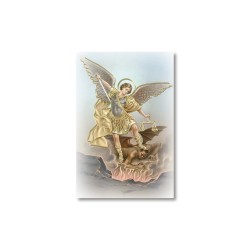 Santino Mignon San Michele Arcangelo con oro a caldo