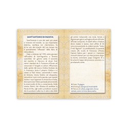 Statuetta bidimensionale di Sant'Antonio da Padova con preghiera e biografia