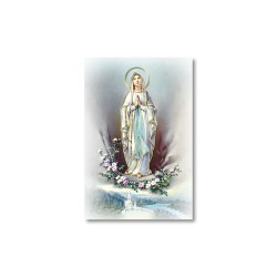 Santino Mignon Madonna di Lourdes con oro a caldo