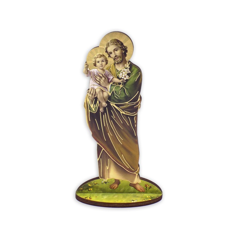 Statuetta bidimensionale di San Giuseppe con preghiera e biografia Statuetta bidimensionale di San Giuseppe con preghiera e biografia