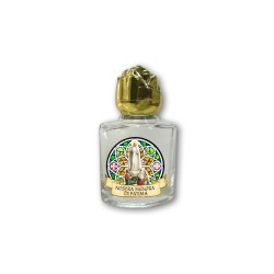 Bottiglietta da 10 ml in vetro con tappo dorato per Acqua Santa Madonna di Fatima con pargoli