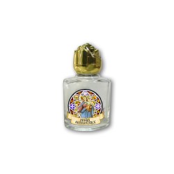 Bottiglietta da 10 ml in vetro con tappo dorato per Acqua Santa Maria Ausiliatrice