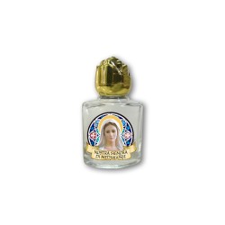 Bottiglietta da 10 ml in vetro con tappo dorato per Acqua Santa Madonna di Medjugorje