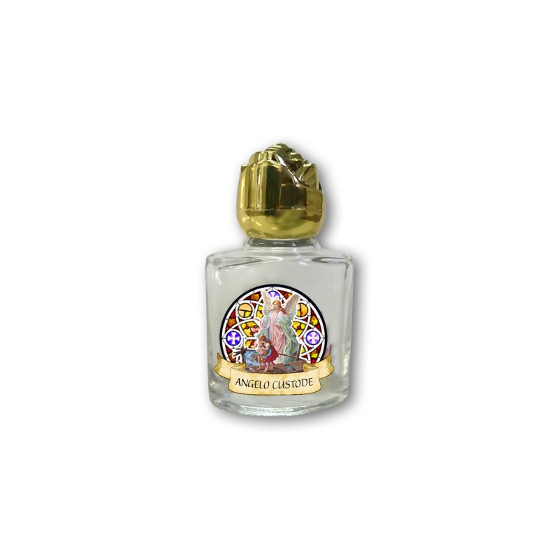 Bottiglietta da 10 ml in vetro con tappo dorato per Acqua Santa Angelo sul Ponte Bottiglietta da 10 ml in vetro con tappo dorato per Acqua Santa Angelo sul Ponte