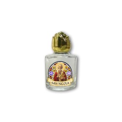Bottiglietta da 10 ml in vetro con tappo dorato per Acqua Santa San Nicola