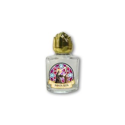 Bottiglietta da 10 ml in vetro con tappo dorato per Acqua Santa Santa Rita