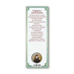 Portachiavi doubleface in acciaio con Gesù Misericordioso e San Faustina