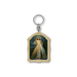 Portachiavi in legno di Gesù Misericordioso