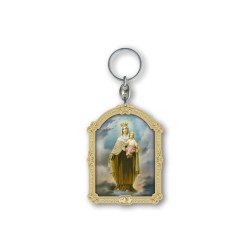 Portachiavi in legno della Madonna del Carmelo