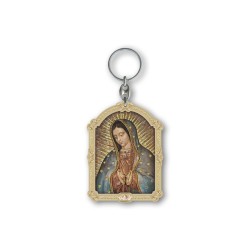 Portachiavi in legno della Madonna di Guadalupe