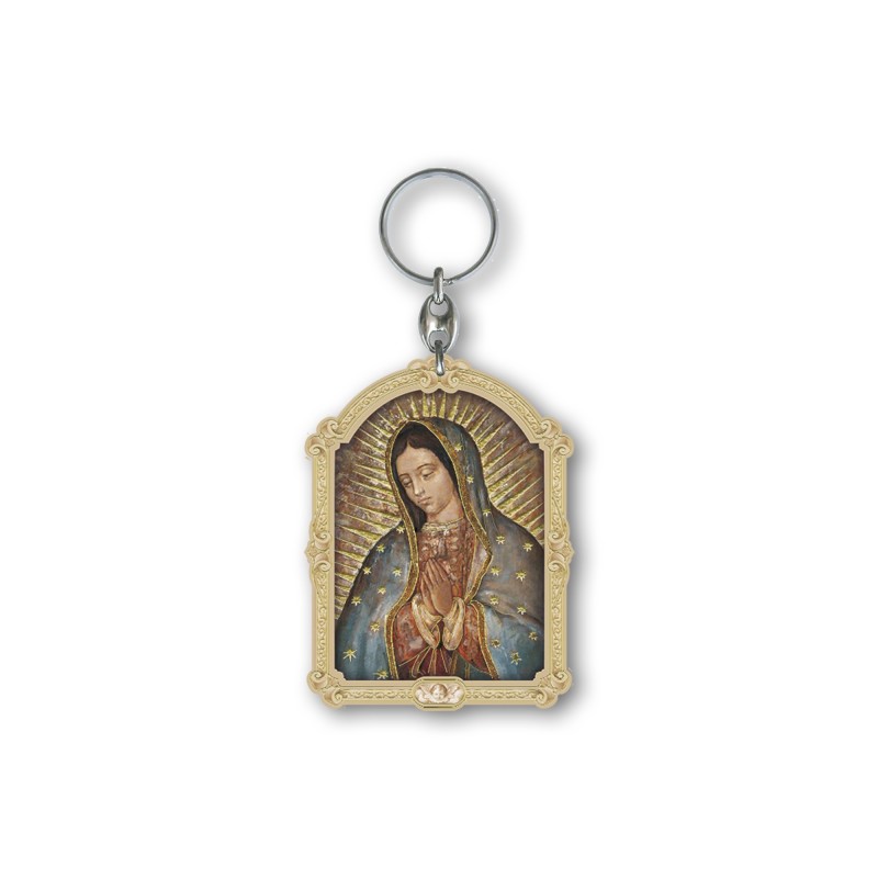 Portachiavi in legno della Madonna di Guadalupe