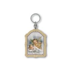 Portachiavi in legno dell'Angelo con lanterna
