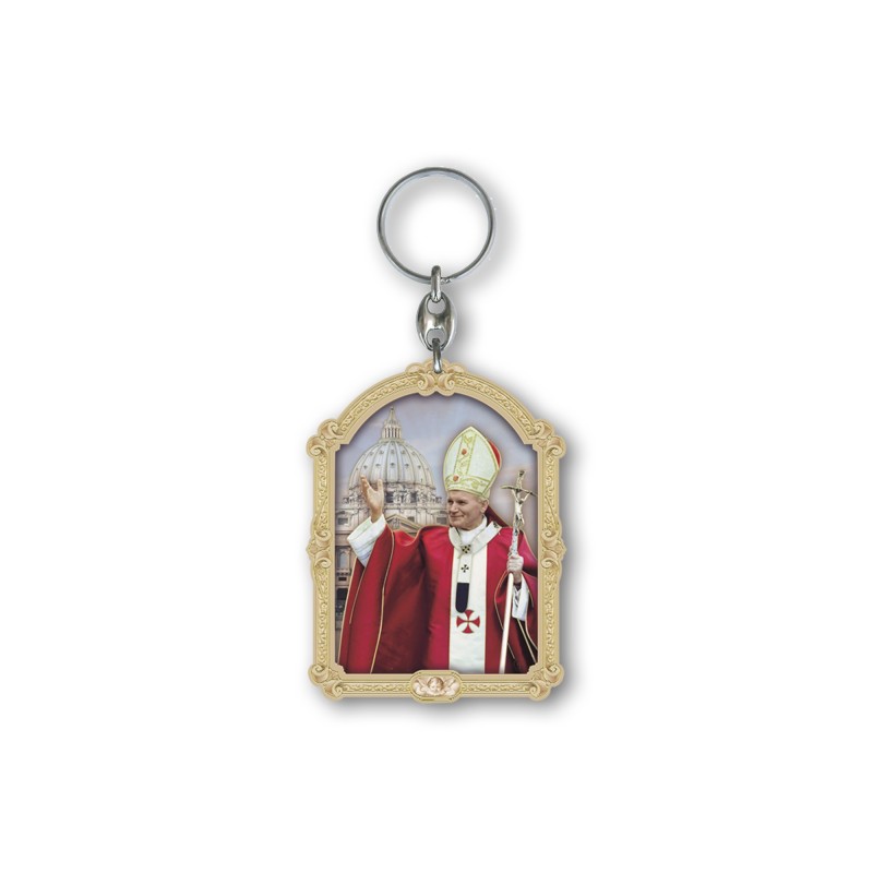 Portachiavi in legno di Papa Giovanni Paolo II