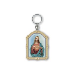 Portachiavi in legno del Sacro Cuore di Gesù