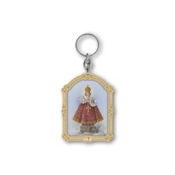 Portachiavi in legno del Santo Bambino di Praga