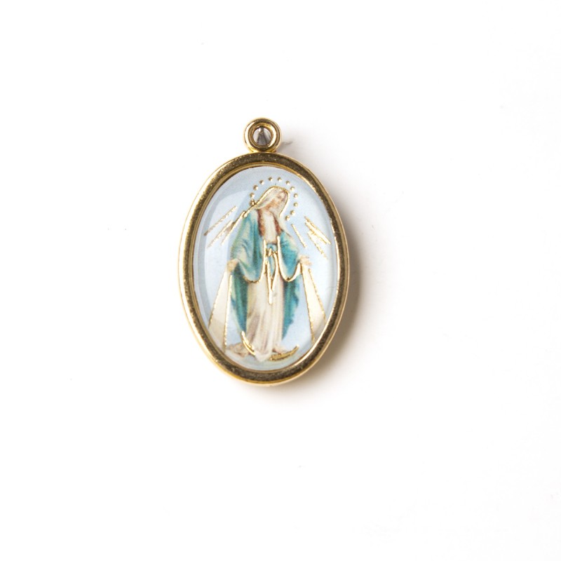 Medaglia ovale dorata della Madonna Miracolosa Medaglia ovale dorata della Madonna Miracolosa