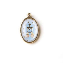Medaglia ovale dorata della Medaglia Miracolosa