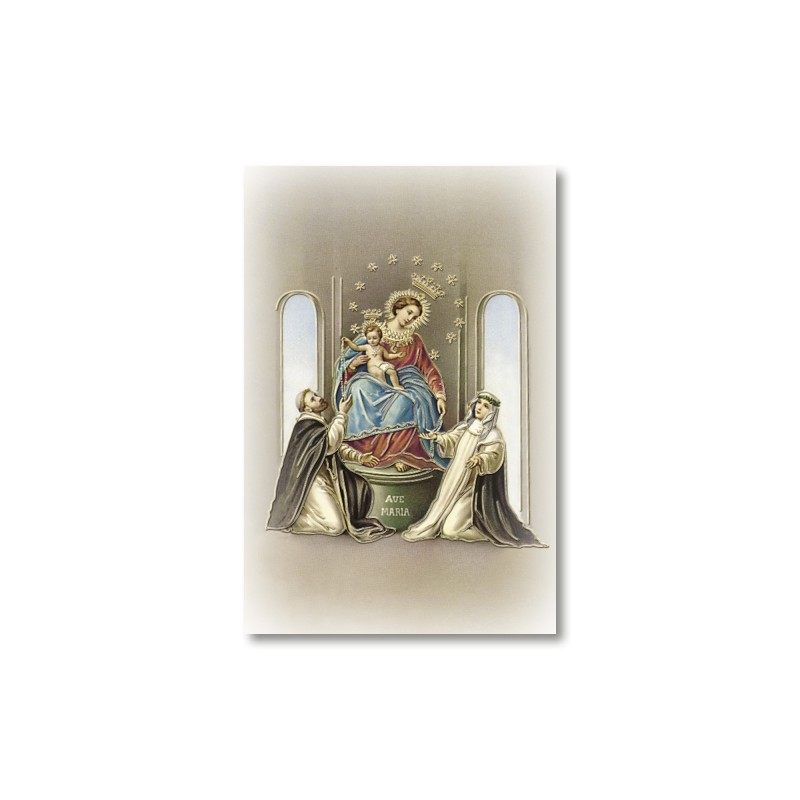 Santino Mignon Madonna di Pompei con oro a caldo Santino Mignon Madonna di Pompei con oro a caldo