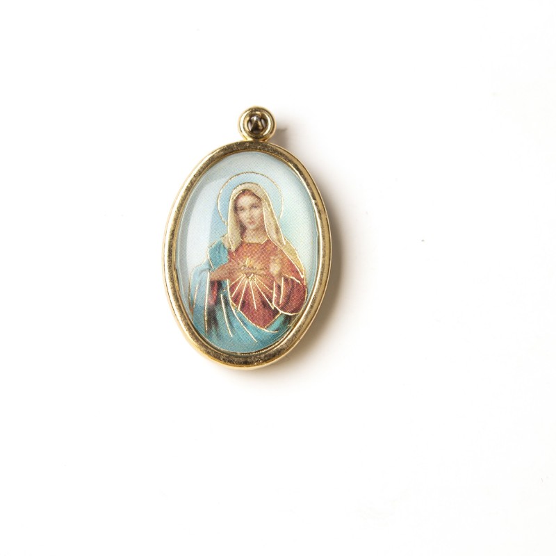 Medaglia ovale dorata del Cuore Immacolato di Maria Medaglia ovale dorata del Cuore Immacolato di Maria