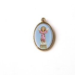 Medaglia ovale dorata del Divino Niño