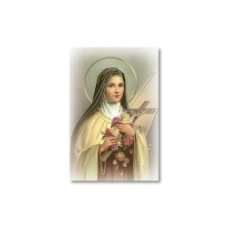 Santino Mignon Santa Teresa del Bambin Gesù con oro a caldo