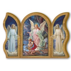 Polittico devozionale in legno dell'Angelo sul ponte