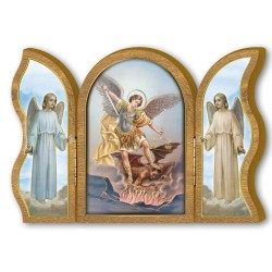 Polittico devozionale in legno di San Michele