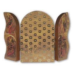 Polittico devozionale in legno della Sacra Famiglia
