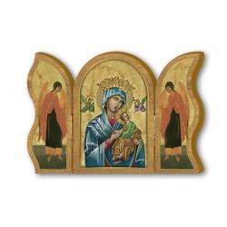 Trittico devozionale in legno del Perpetuo Soccorso