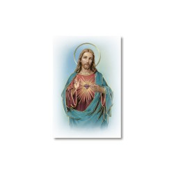 Santino Mignon Sacro Cuore di Gesù con oro a caldo