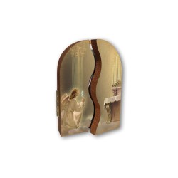 Trittico devozionale in legno di San Benedetto