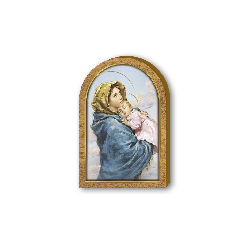 Cappelletta in legno della Madonna con bambino Cappelletta in legno della Madonna con bambino