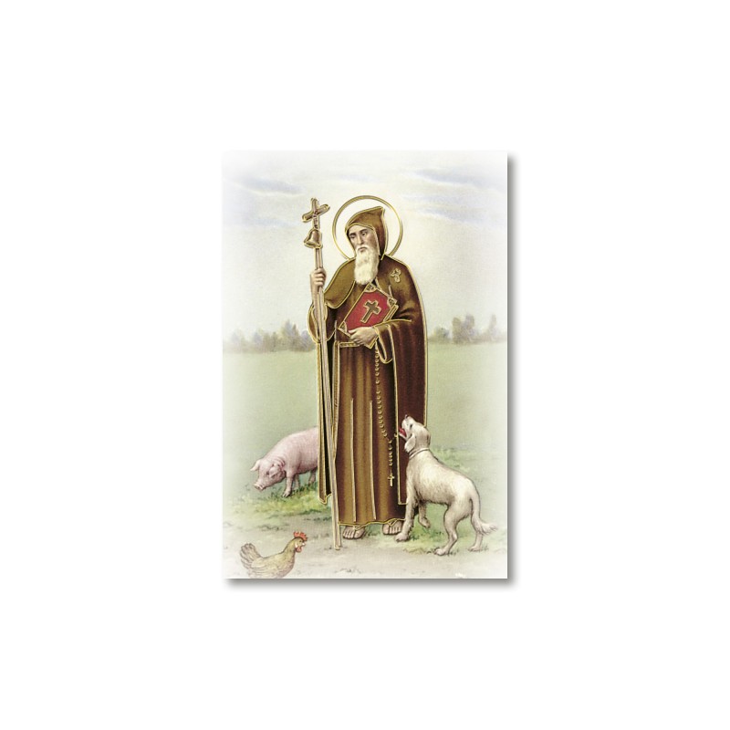 Santino Mignon Sant'Antonio Abate con oro a caldo