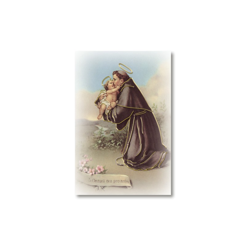 Santino Mignon Sant'Antonio da Padova con oro a caldo Santino Mignon Sant'Antonio da Padova con oro a caldo