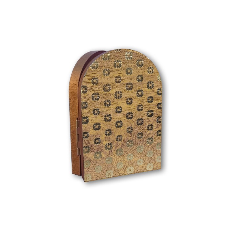 Dittico in legno dell'Angelo con lanterna con preghiera Dittico in legno dell'Angelo con lanterna con preghiera