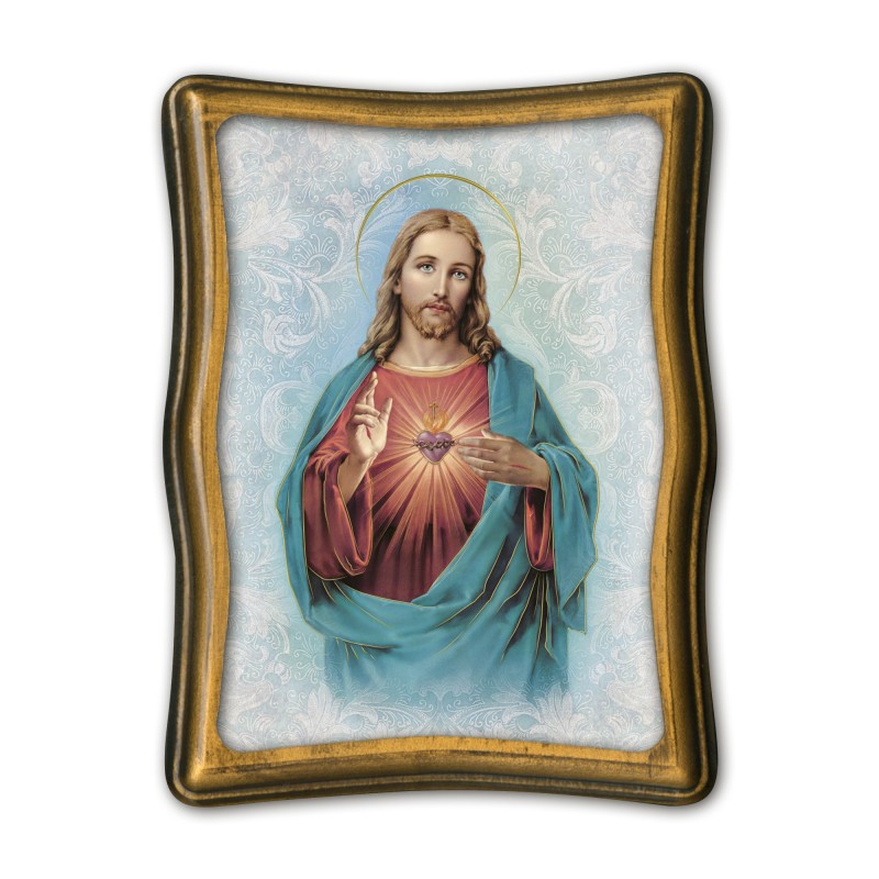 Quadretto anticato del Sacro Cuore di Gesù Quadretto anticato del Sacro Cuore di Gesù