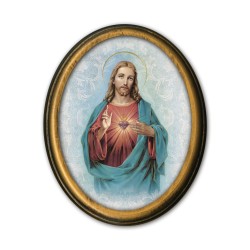 Quadretto ovale del Sacro Cuore di Gesù