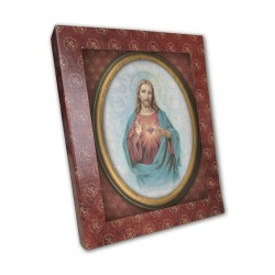 Quadretto ovale del Sacro Cuore di Gesù