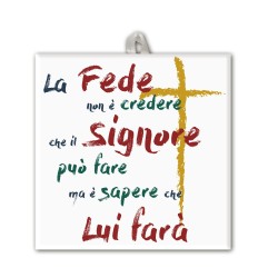 Piastrella in ceramica stampata quadrata 20x20 con frase ispirazionale