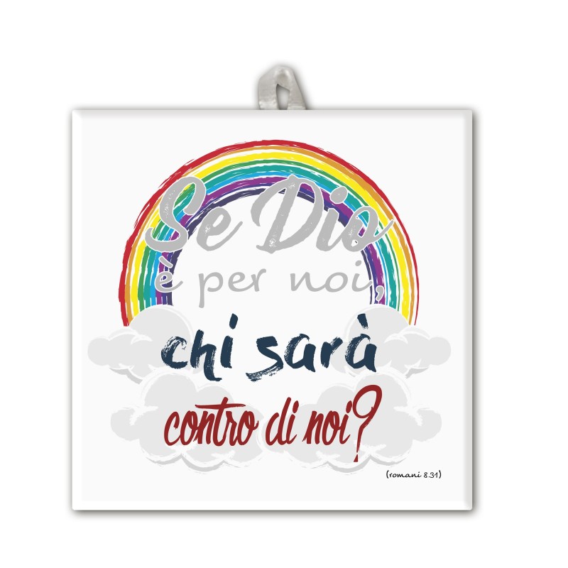 Piastrella in ceramica stampata quadrata 20x20 con frase ispirazionale Piastrella in ceramica stampata quadrata 20x20 con frase ispirazionale