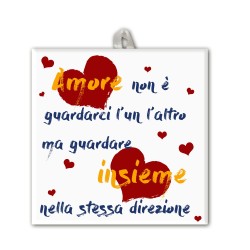 Piastrella in ceramica stampata quadrata 20x20 con frase ispirazionale