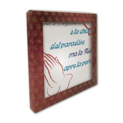 Piastrella in ceramica stampata quadrata 20x20 con frase ispirazionale