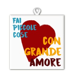 Piastrella in ceramica stampata quadrata 20x20 con frase ispirazionale