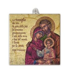 Piastrella in ceramica stampata quadrata 20x20 della Sacra Famiglia