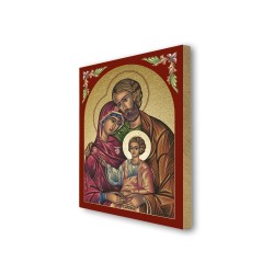 Quadretto in MDF dell'icona della Sacra Famiglia