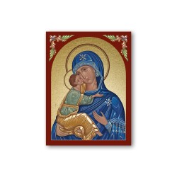 Quadretto in MDF dell'icona della Madonna della Tenerezza