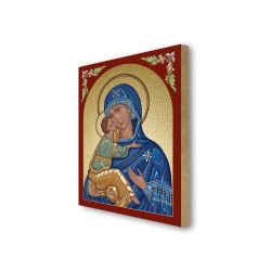 Quadretto in MDF dell'icona della Madonna della Tenerezza