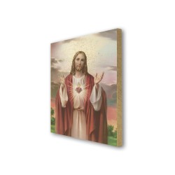 Quadretto in MDF del Sacro Cuore di Gesù