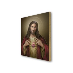 Quadretto in MDF del Sacro Cuore di Gesù